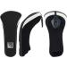 Big Teeth Golf Hybrid Head Covers Set - 2 Pcs Black Utility Club Protectors with Interchangeable Number Tag - Meshy Design for Maximum Protection - Buy Online on GoSupps.com