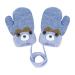 Kids Toddlers Knitted Gloves Mittens with String Boys Girls Magic Stretch Mittens Thick Fleece Lined Baby Infant Winter Warm Mittens Cartoon Cosy Full Finger Gloves Xmas Gift for Aged 0-3 Blue