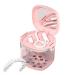 Aligner Etui - Hierarchical Hollowed-Out Container with Mirror Brush | Food-Grade Transparent Mouth Protection Case for Oral Care & Night Use - HMLTD Pink - Buy Online on GoSupps.com