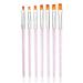 7pcs Acrylic Nail Art Brush Set - Flat Liner & UV Gel Brushes for 3D Designs | International Shipping Available - Buy Online on GoSupps.com