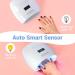MelodySusie 54W UV LED Nail Lamp for Gel Nail Polish - 3 Timer Settings, LCD Display, Automatic Sensor | Nail Dryer with Detachable Tray & Tools - Buy Online on GoSupps.com