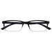 Opulize sea glasses Blue light filter narrow frame spring hinges improve the sleep computer glasses gaming anti-reflective men B9 +3.50 diopters black to pale pink