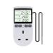 Furado Digital Temperature Controller LCD Screen Heating Cooling Temperature Switch Thermostat Outlet Socket with 1.7m Sensor 230V Digital Thermostat for Greenhouse Farm Terrarium Reptile