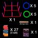 18.2 3-in-1 Glowing Ring Toss Tic Tac Toe Outdoor Game for Adults & Family - Blue Green - Buy Online on GoSupps.com