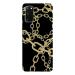 Soft TPU protective case for Samsung S20 056 leather black elegant chains gold luxury