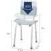 Drive Medical RTL12004KD White Handicap Bathroom Stool - Adjustable Shower Seat - Buy Online on GoSupps.com