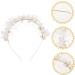 VINTORKY Flower Girl Headband Elegant Girl Headband Pearl Headbands Headband with Pearl Headbands for Headbands for Women Pearl Flower Headband Bridal Dress Accessories Woman Alloy - Buy Online on GoSupps.com