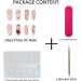 Nude Heart Medium Acrylic Press on Fake Nails Set - 24 Bear Diamond Coffin False Nails with Glue Tabs | Glossy Full Cover Stick on Nails for Women - JP1360 - Buy Online on GoSupps.com