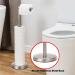 Free Standing Toilet Paper Holder Stand | 4-Roll Bathroom Storage | Brushed Nickel Stainless Steel - Buy Online on GoSupps.com