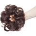 Medium Ash Brown Wavy Curly Messy Hair Bun Scrunchie Updo Hairpiece - Chignons Hair Piece Wig for Effortless Style - Buy Online on GoSupps.com
