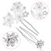 Silver Rhinestone Pearl Wedding Hair Pins - 28 Pieces Bridal Hair Accessories for Brides & Bridesmaids - Buy Online on GoSupps.com