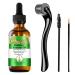 Rosemary Oil for Hair Growth Natural Organic Rosemary Essential Oil and Derma Roller Diluted for Eyelash Beard Eyebrows Face Skin Care Hair Loss Treatment Nourishes The Scalp Improve Blood Circulation