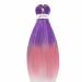 LDMY Pre-Stretched Braiding Hair Extensions - 8PCS 26inch Ombre Purple Rosa Synthetic Kanecalon - Lightweight 90g for Stunning Braids - Buy Online on GoSupps.com