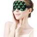 Retro Green Clover Pattern Sleep Mask - Adjustable Strap Eye Cover for Blocking Light, Ideal for Travel, Naps - Men and Women - Buy Online on GoSupps.com