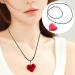 CALLARON during Love Heart Necklace Necklaces for Women Trendy Cowhide Rope Heart-shaped Necklace Chain - Buy Online on GoSupps.com