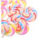 Levemolo 20 Pcs Rainbow Swirl Shape Lollipops Miniature Home Decorations for Fairy Tale Decoration Random Style - Buy Online on GoSupps.com