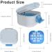 BVN Leakproof Denture Cup Upgraded Carrying Storage Denture Cup for Soaking Dentures Denture Bath Box with Filter Travel Retainer Cleaning Case (White+Blue). - Buy Online on GoSupps.com