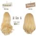 Sofeiyan 13 Long Curly Ponytail Extension | Dark Blonde to Bleach Blonde | Clip-in Claw Hairpiece for Women - Buy Online on GoSupps.com