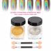 Buy Glitter Pigment Powder for Nails - Chrome Effect Nail Art | Gold & Silver DIY Manicure Decoration - Buy Online on GoSupps.com