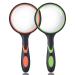 Ocim (2 Pcs) 10X Magnifying Glass, Handheld Reading Magnifier, 75mm Magnify Glasses Lens, Rubbery with Non-Slip Soft Handle for Seniors Reading and Kids Nature Exploration