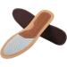 GLEAVI Leather Insoles - 2 Pairs Breathable Cowhide Orthotic Shoe Pads | Sweat Absorbing Non-Slip Comfort - Buy Online on GoSupps.com