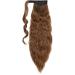 20 Inch Long Corn Wave Ponytail Clip in Hair Extensions - Light Brown Wrap Around Hairpiece for Women - Buy Online on GoSupps.com