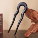 CHOISBEING Handmade Wooden U-Shaped Hair Fork for Long Hair - French Hairpin Vintage Two Prong Hair Clip for Women - Buy Online on GoSupps.com