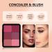 Professional Makeup Cream Contour Palette | 12 Color Concealer Set & Brush Gift for Women & Girls | Full Coverage Face Makeup - Buy Online on GoSupps.com