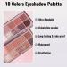 Erinde 10 Color Eyeshadow Palette - Matte Shimmer Glitter | High Pigmented, Ultra-Blendable in Neutral Nude Shades | Includes Brush | Smoke Purple Rose 08 - Buy Online on GoSupps.com