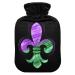Mardi Gras Hot Water Bottle with Cover Hot Water Bottles for Pain Relief Hot Water Bag Feet and Bed Warmer for Period Cramps 1L