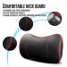 Carodi Car Leather Neck Pillow Set - 100% Memory Foam Cervical Support for Comfortable Travel & Office | Red (2 Pieces) - Buy Online on GoSupps.com