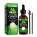 Jamaican Black Castor Oil Pure Cold Pressed Castor Oil for Eyebrows Eyelashes Hair Growth Nails and Skin with 1 Set of Eyebrow & Eyeliner Brushes 60ml