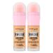Maybelline New York Instant Age Perfector Glow 4-in-1 Concealer BB Cream Lightening Primer Color 1.5 Light Medium with Application Sponge – 2 Bottles of 20 ml