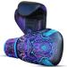 Buddha Fight Wear Fantasy Luzbel Boxing Gloves - 14oz Blue - Muay Thai & Kickboxing - High-Quality Synthetic Leather Odor-Inhibiting Reinforced Seams Unique Designs - Buy Online on GoSupps.com
