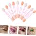 BELLIFFY 100pcs Eye Shadow Stick Girl Eyeshadow Makeup Brush Dual Side Eyeshadow Brushes Pink Rubber Cotton 6.20X0.50X0.50CM Pink - Buy Online on GoSupps.com