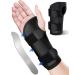 Wrist Brace with Metal Wrist Splint Carpal Tunnel Wrist Brace for Night Sleep Adjustable Wrist Support Men Women for Tendonitis Arthritis Pain Relief - Right Hand Small Fit Wrist 5.1-6.9 inch Right Hand-black Small