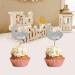 Eid Mubarak Cupcake Toppers 10pcs Eid Acrylic Cupcake Topper Ramadan Cake Decorations Kareem Party Supplies for Muffin Cake Silver - Buy Online on GoSupps.com