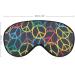 Colorful Peace Sign Sleep Mask Eye Cover with Adjustable Strap - Perfect for Sleeping, Travel, and Naps - Men and Women - Buy Online on GoSupps.com