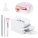 2 Set Nail Dip Powder Portable Nail Dipping Powder Kit Featuring Nail Dust Brush and Metal Cuticle Pusher For High Quality Home Manicure Experience