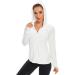 KPSUN Women's UPF 50+ UV Sun Protection Zip Up Hoodie - White Medium - Buy Online on GoSupps.com