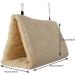Keeronde Bird Nest Hanging Hammock Swing Toy for Pet Birds - Parrot, Budgie, Cockatiel - Cage Perch, Beige - Buy Online on GoSupps.com
