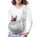 Tomkas Little Dog Cat Summit Handle Puppy Outdoor Travel bag Dead Wendbar (Grau -1 M - Unadjustable Strap) Gray M - Unadjustable Strap - EU