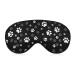 White Gray Paw Print Traces Sleep Mask for Women Adjustable Sleeping Eye Shades Cover with Elastic Strap