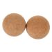 Orfofe 2st yoga ball made of cork massage device foot massage ball rollerball muscle scooter wood trigger point ball massage balls body yoga aid cork ball fascia ball fitness roll the ball
