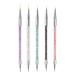 Hanyousheng 5pcs Doubel Ended Nail Art Brushes Nail Art Liner Brushe Nail Dotting Tools Pull Line Painted Pen Nail Dotting Tools Set For Diy Nail Art Designs