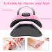 120W UV LED Nail Lamp: Professional Nail Dryer with 4 Timers, Automatic Sensor, Fast Curing Gel Polish, Portable Handle, Large Space - Pink - Buy Online on GoSupps.com