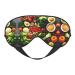 Healthy Food Print Double-Sided Eye Mask Soft and Light Blocking for Enhancing Sleep Quality