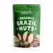 Organic Dry Roasted Brazil Nuts with Himalayan Salt, 8 Ounces  Non-GMO, Oven Roasted, Lightly Salted, No Oil Added, Whole. Vegan, Kosher, Bulk. High in Protein and Selenium. Keto-Friendly Snack 8 Ounce (Pack of 1)