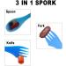 Ecoart Silicone Collapsible Bowl Cup Set with Spork - Ideal for Outdoor Camping, Hiking, and Travel - Set of 3 - Buy Online on GoSupps.com