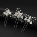 3 Pack Pearl Bride Wedding Hair Pins | Crystal Headpiece for Women and Girls | Rhinestone Pearl Hair Accessories - Silver - Buy Online on GoSupps.com